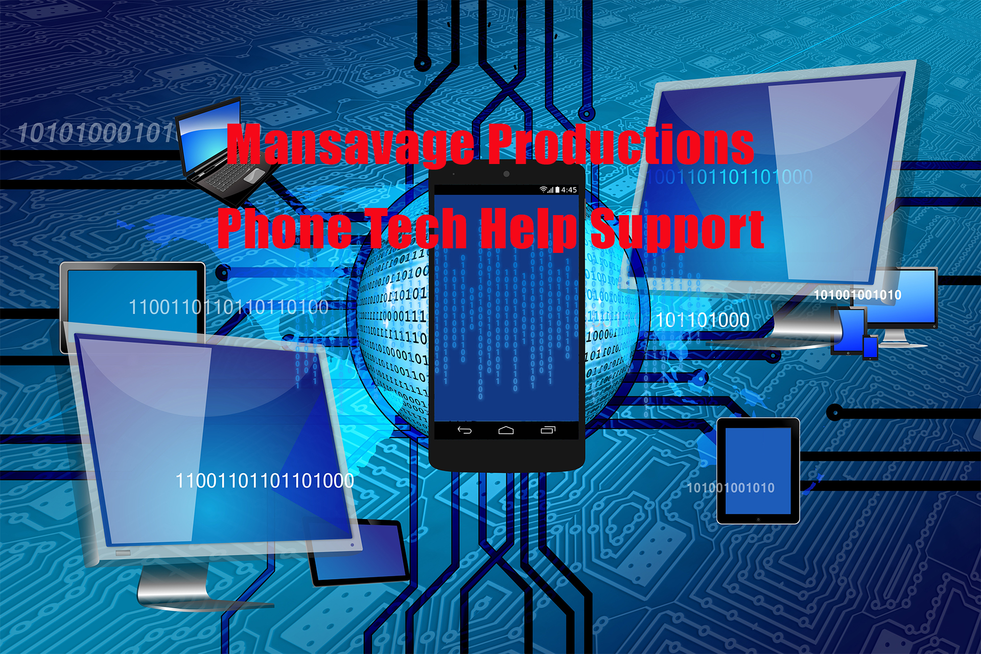 Mansavage Productions Phone Tech Help Support.